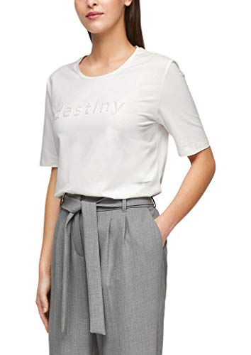 s.Oliver BLACK LABEL Damen 150.10.101.12.130.2059207 T-Shirt, White Embroidery, 46 von s.Oliver BLACK LABEL