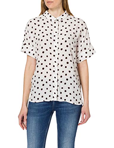 s.Oliver BLACK LABEL Damen 150.10.103.10.100.2064532 Bluse, Soft White Polkadots, 46 von s.Oliver BLACK LABEL