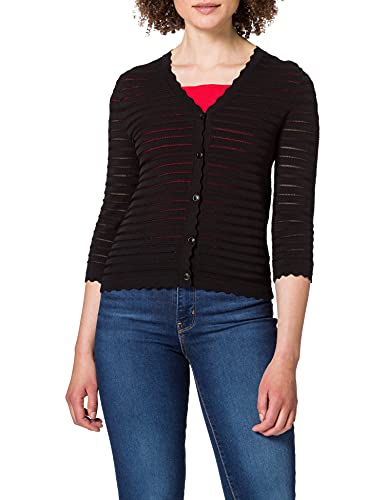 s.Oliver BLACK LABEL Damen 150.10.104.17.150.2063798 Strickjacke, Schwarz, 38 von s.Oliver BLACK LABEL