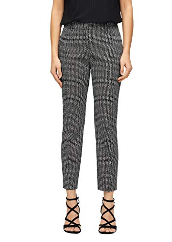 s.Oliver BLACK LABEL Damen 150.10.104.18.180.2063570 Hose, Black minimal AOP, 42 von s.Oliver BLACK LABEL