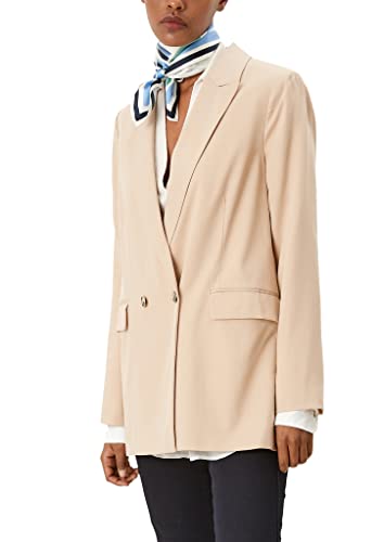 s.Oliver BLACK LABEL Damen 150.10.202.15.152.2110535 Blazer, Beige, 36 EU von s.Oliver BLACK LABEL