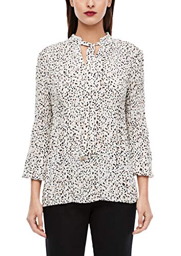 s.Oliver BLACK LABEL Damen 150.11.899.10.100.2052095 Bluse, Cream AOP, 44 von s.Oliver BLACK LABEL