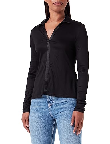 s.Oliver BLACK LABEL Damen 2135712 T-Shirt langarm, Schwarz, 42 von s.Oliver BLACK LABEL