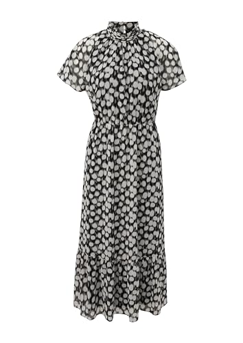 s.Oliver BLACK LABEL Damen 2141549 Maxi Kleid mit Allover Print, 99B0, 42 von s.Oliver BLACK LABEL