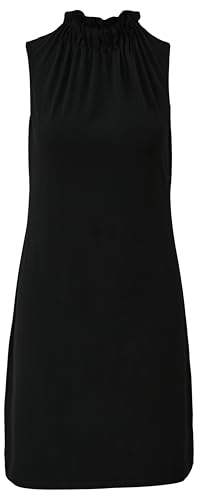 s.Oliver BLACK LABEL Damen 2142925 Jersey Kleid mit Allover Muster, schwarz 9999, 40 von s.Oliver BLACK LABEL