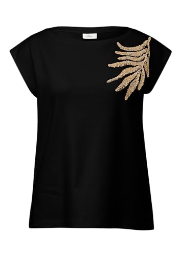 s.Oliver BLACK LABEL Damen 2147434 T-Shirt, Black 99L1, 34 von s.Oliver BLACK LABEL