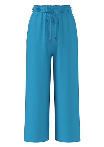 s.Oliver BLACK LABEL Damen 2150805 Hose lang, Loose Fit, Blue Green 6430, 42 von s.Oliver BLACK LABEL