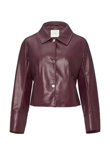Taillierte Jacke aus Lederimitat bordeaux 38 von s.Oliver BLACK LABEL