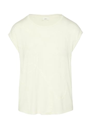s.Oliver BLACK LABEL Damen 2157278 T-Shirt mit Pailletten, 02D0, 38 von s.Oliver BLACK LABEL
