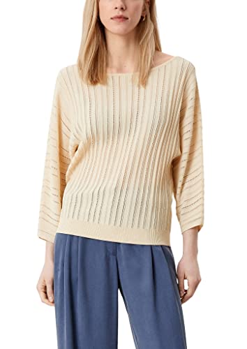 s.Oliver BLACK LABEL Damen 3/4 Sleeves Pullover Sweater, Hellgelb, 38 EU von s.Oliver BLACK LABEL