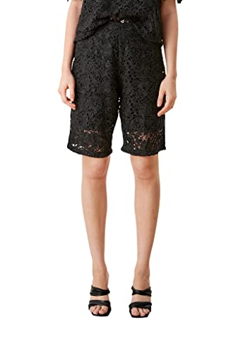 s.Oliver BLACK LABEL Damen Bermuda Shorts, Schwarz, 34 EU von s.Oliver BLACK LABEL