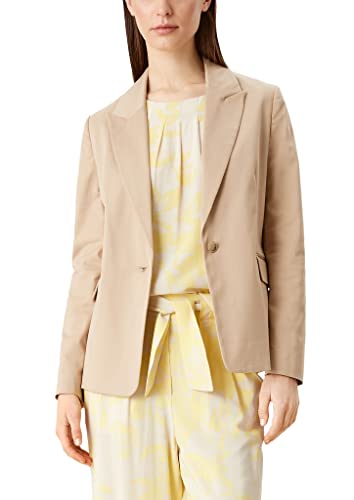 s.Oliver BLACK LABEL Damen Blazer Langarm Regular Fit , Beige , 34 von s.Oliver BLACK LABEL