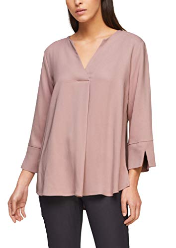 s.Oliver BLACK LABEL Damen Blusenshirt mit Falten-Detail pale pink 42 von s.Oliver BLACK LABEL