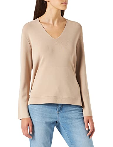 s.Oliver BLACK LABEL Damen Langarm Regular Fit Pullover Sweater, Beige, 46 EU von s.Oliver BLACK LABEL