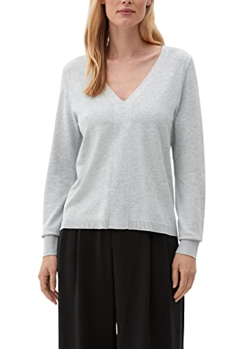 s.Oliver BLACK LABEL Damen Knitted Jumper Strickpullover, Grey/Black, 34 EU von s.Oliver BLACK LABEL