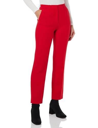 s.Oliver BLACK LABEL Damen Hose Regular Fit, Straight Leg RED, 48 von s.Oliver BLACK LABEL