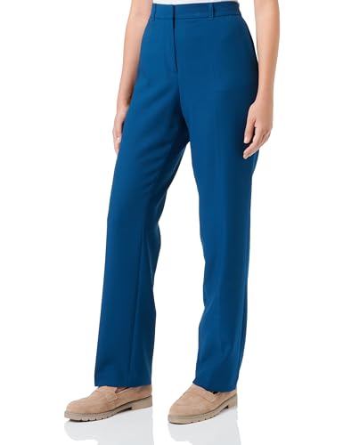 s.Oliver BLACK LABEL Damen Hose lang, Regular Fit Blue Green 42 von s.Oliver BLACK LABEL