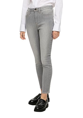 s.Oliver BLACK LABEL Damen Jeans-Hose Slim Leg Izabell Grey 46 von s.Oliver BLACK LABEL