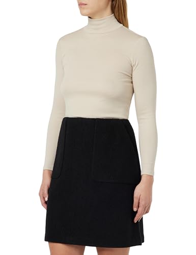 s.Oliver BLACK LABEL Damen Mini Rock aus Viskose-Woll-Mix Black, 38 von s.Oliver BLACK LABEL