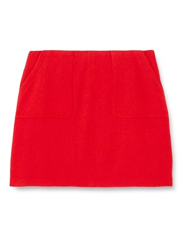 s.Oliver BLACK LABEL Damen Mini Rock aus Viskose-Woll-Mix RED, 38 von s.Oliver BLACK LABEL