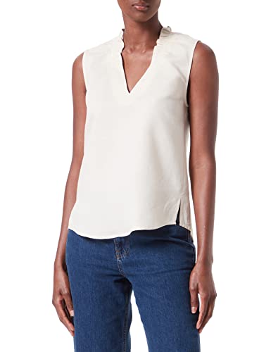 s.Oliver BLACK LABEL Damen Mouwloze Blouse, Hellgelb, 38 EU von s.Oliver BLACK LABEL