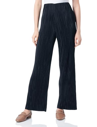 s.Oliver BLACK LABEL Damen Plissee Hose lang, Regular Fit Black 38 von s.Oliver BLACK LABEL