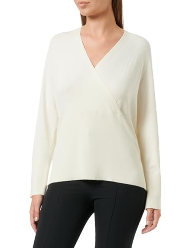 s.Oliver BLACK LABEL Damen Pullover in Wickeloptik White 36 von s.Oliver BLACK LABEL