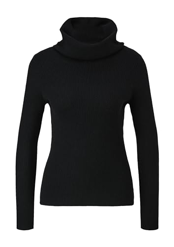 s.Oliver BLACK LABEL Damen Pullover mit Schalkragen Black, 40 von s.Oliver BLACK LABEL