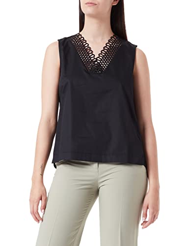 s.Oliver BLACK LABEL Damen Sleeveless Blouse, Schwarz, 38 EU von s.Oliver BLACK LABEL