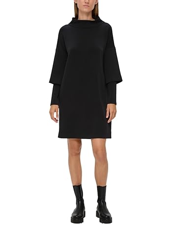 s.Oliver BLACK LABEL Damen Sweatkleid mit Stehkragen Black 36 von s.Oliver BLACK LABEL