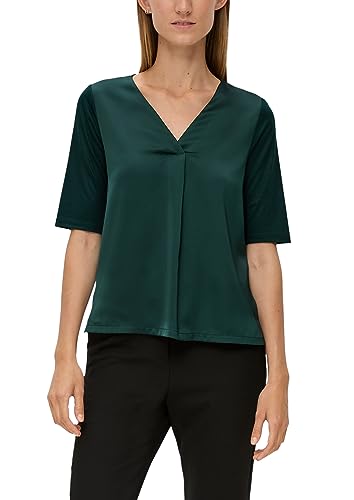 s.Oliver BLACK LABEL Damen T-Shirt Kurzarm, Green, 36 von s.Oliver BLACK LABEL