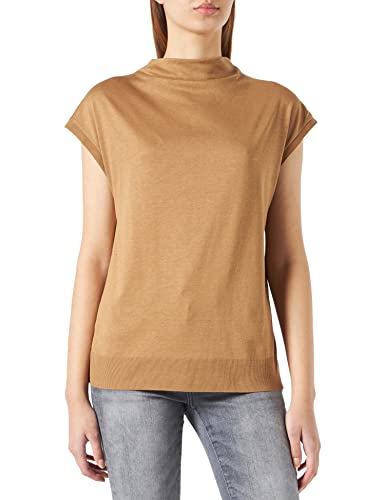 s.Oliver BLACK LABEL Damen T-Shirt kurzarm Regular, Sandstein, 44 von s.Oliver BLACK LABEL