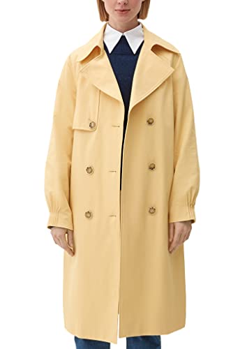 s.Oliver BLACK LABEL Damen Trenchcoat, Gelb, 36 EU von s.Oliver BLACK LABEL