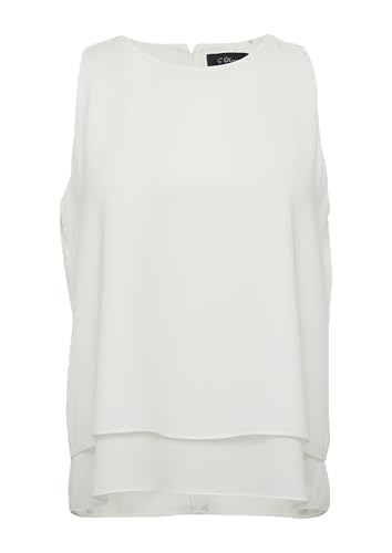 s.Oliver BLACK LABEL Doppellagiges Top aus Crêpe Ecru 46 von s.Oliver BLACK LABEL