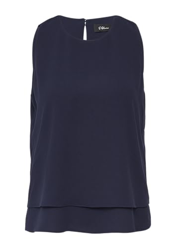 s.Oliver BLACK LABEL Doppellagiges Top aus Crêpe Navy 38 von s.Oliver BLACK LABEL