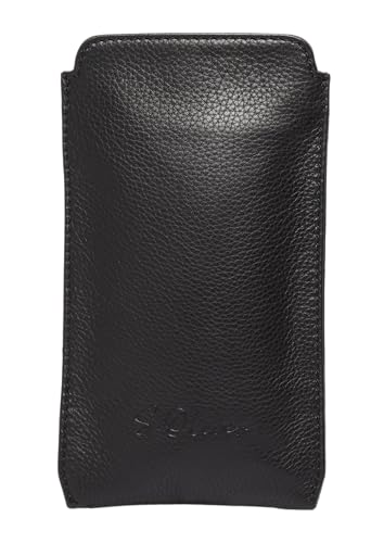 s.Oliver BLACK LABEL Edle Handy-Tasche aus Leder mit abnehmbarem Tragegurt schwarz ONESIZE von s.Oliver BLACK LABEL