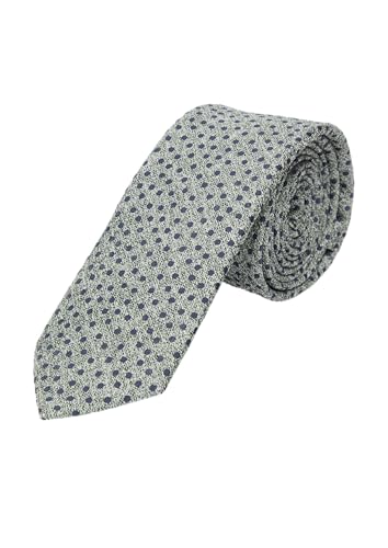 Elegante Business-Krawatte aus Seidenmix mit Jacquard-Muster olivgrün 1 von s.Oliver BLACK LABEL
