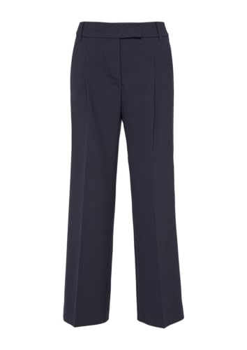 s.Oliver BLACK LABEL Elegante Hose mit Extra Wide Leg aus Viskosemix Navy 44/REG von s.Oliver BLACK LABEL
