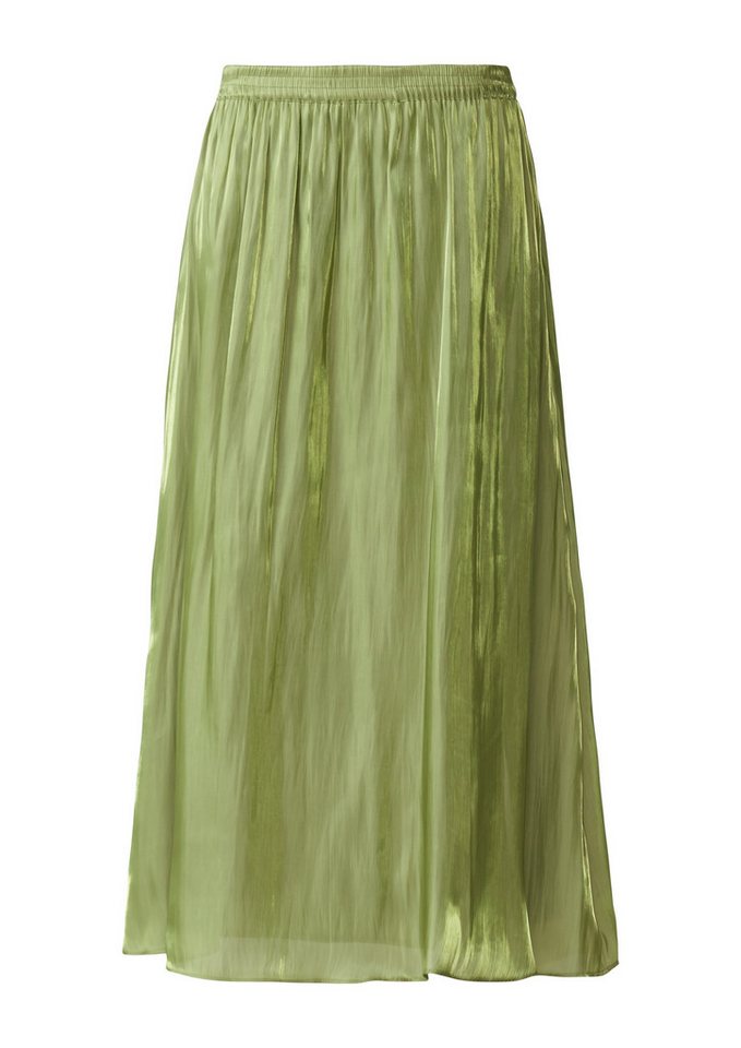 s.Oliver BLACK LABEL Faltenrock Glänzender Midirock - Regular Fit von s.Oliver BLACK LABEL