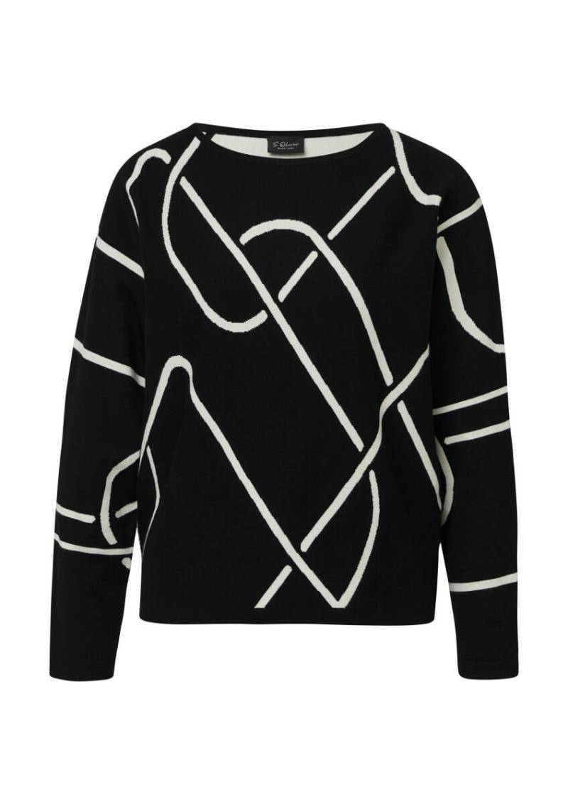 s.Oliver BLACK LABEL - Feinstrick-Pullover schwarz - Gr. - 44 von s.Oliver BLACK LABEL