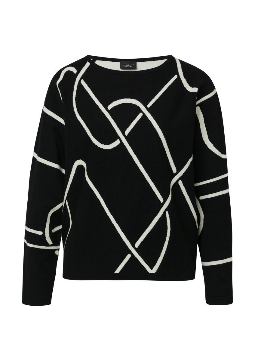 s.Oliver BLACK LABEL - Feinstrick-Pullover schwarz - Gr. - 46 von s.Oliver BLACK LABEL