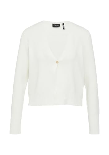 s.Oliver BLACK LABEL Feinstrickjacke aus Viskosemix mit Knopf Ecru 46 von s.Oliver BLACK LABEL