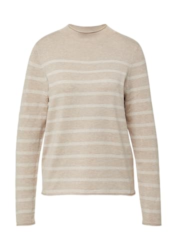 s.Oliver BLACK LABEL Feinstrickpullover aus Viskosemix mit Glitzerstreifen beige 38 von s.Oliver BLACK LABEL
