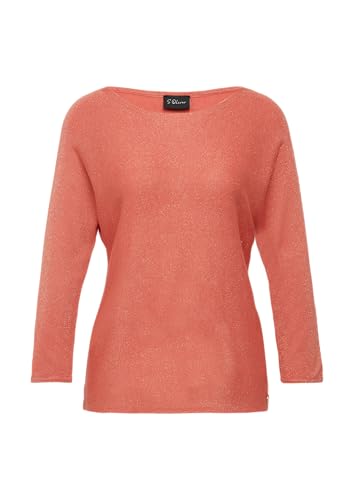 s.Oliver BLACK LABEL Feinstrickpullover mit Glitzergarn und Fledermausärmeln korallrot 46 von s.Oliver BLACK LABEL