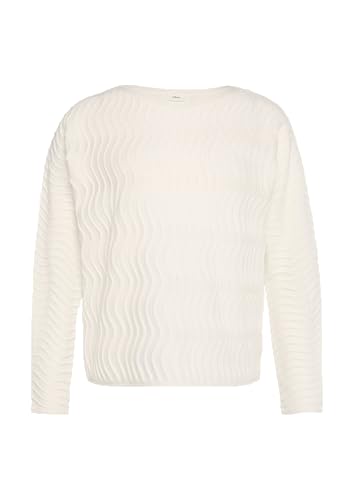 s.Oliver BLACK LABEL Feinstrickpullover mit Wellenstruktur Ecru 34 von s.Oliver BLACK LABEL