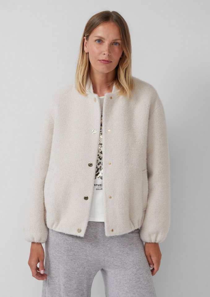 s.Oliver BLACK LABEL Funktionsjacke Flauschige Jacke im Relaxed Fit mit Stehkragen von s.Oliver BLACK LABEL