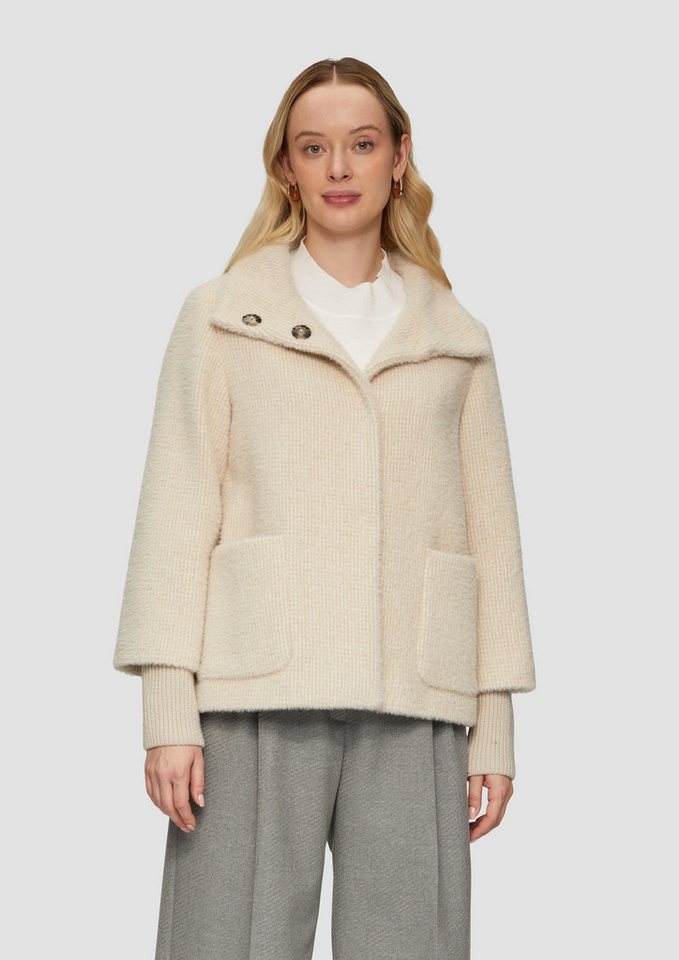 s.Oliver BLACK LABEL Funktionsjacke Flauschige Jacke mit Strickbündchen am Ärmel s.Oliver BLACK LABEL Funktionsjacke Flauschige Jacke mit Strickbündchen am Ärmel von s.Oliver BLACK LABEL