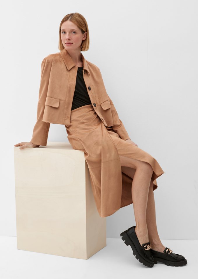 s.Oliver BLACK LABEL Funktionsjacke Jacke in Veloursoptik von s.Oliver BLACK LABEL