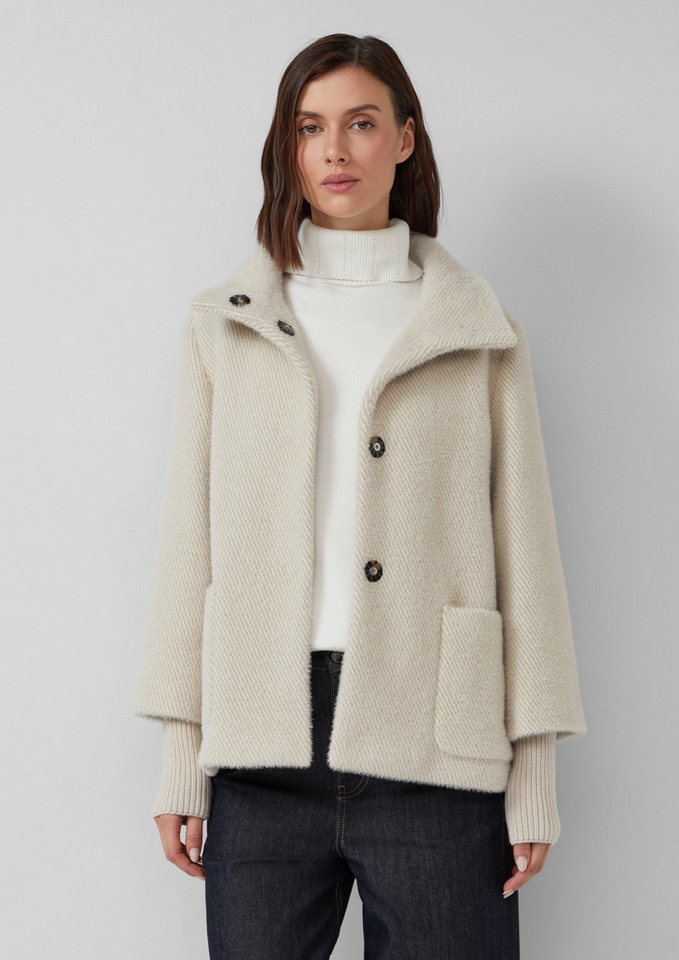 s.Oliver BLACK LABEL Funktionsjacke Jacke mit Stehkragen und Rippstrick-Manschetten von s.Oliver BLACK LABEL