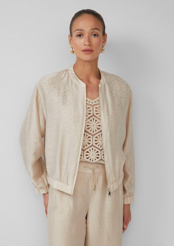 s.Oliver BLACK LABEL Funktionsjacke Leinenmix-Blouson im Relaxed Fit von s.Oliver BLACK LABEL